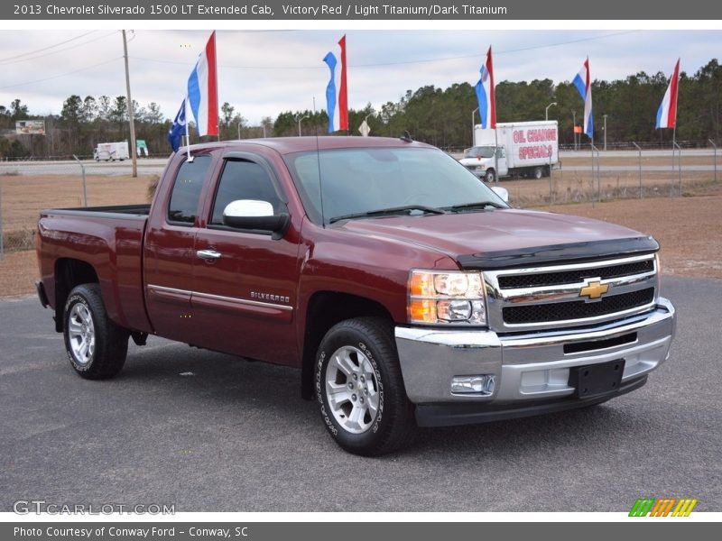 Victory Red / Light Titanium/Dark Titanium 2013 Chevrolet Silverado 1500 LT Extended Cab