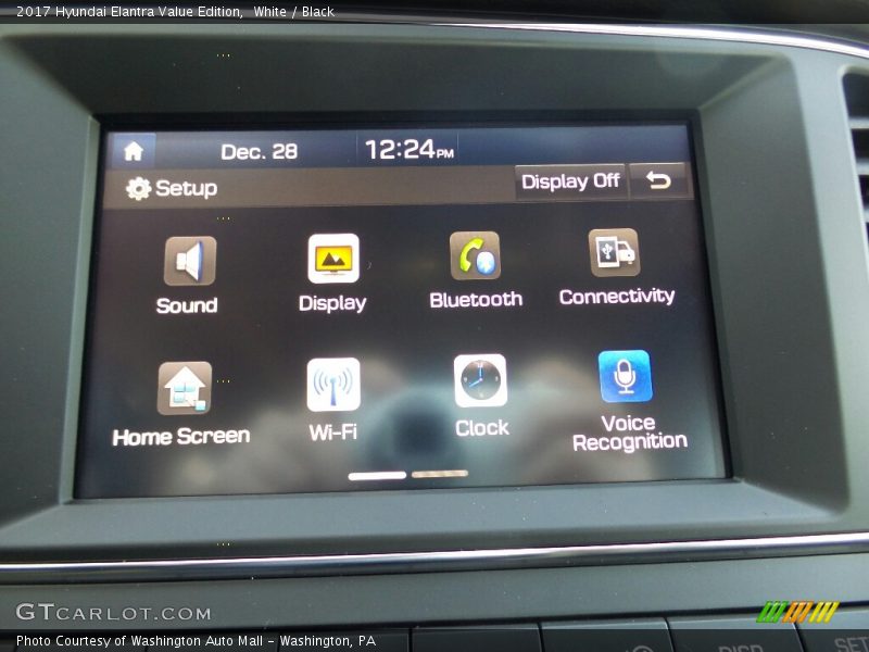 White / Black 2017 Hyundai Elantra Value Edition