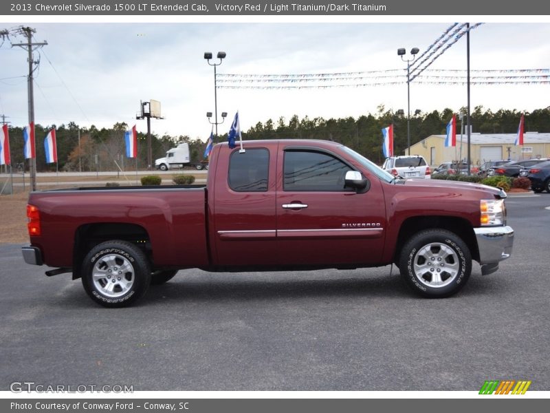 Victory Red / Light Titanium/Dark Titanium 2013 Chevrolet Silverado 1500 LT Extended Cab