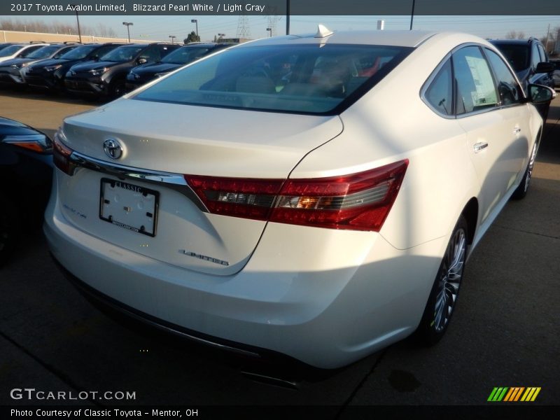 Blizzard Pearl White / Light Gray 2017 Toyota Avalon Limited