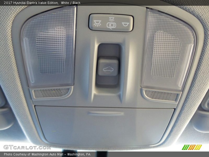 White / Black 2017 Hyundai Elantra Value Edition