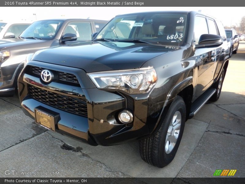 Midnight Black Metallic / Sand Beige 2016 Toyota 4Runner SR5 Premium 4x4