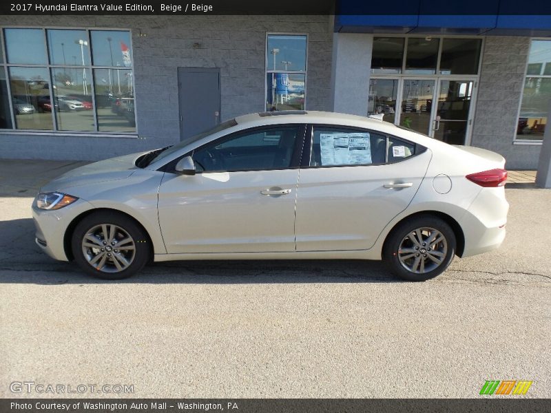 Beige / Beige 2017 Hyundai Elantra Value Edition