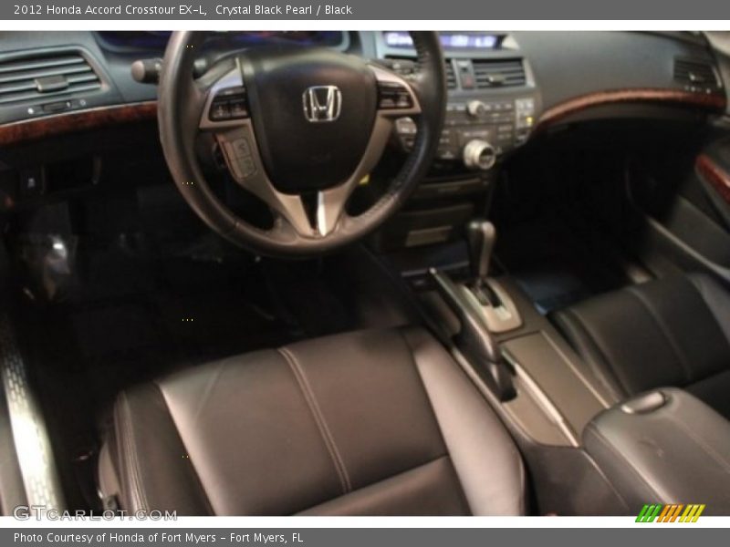 Crystal Black Pearl / Black 2012 Honda Accord Crosstour EX-L
