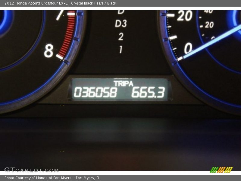 Crystal Black Pearl / Black 2012 Honda Accord Crosstour EX-L