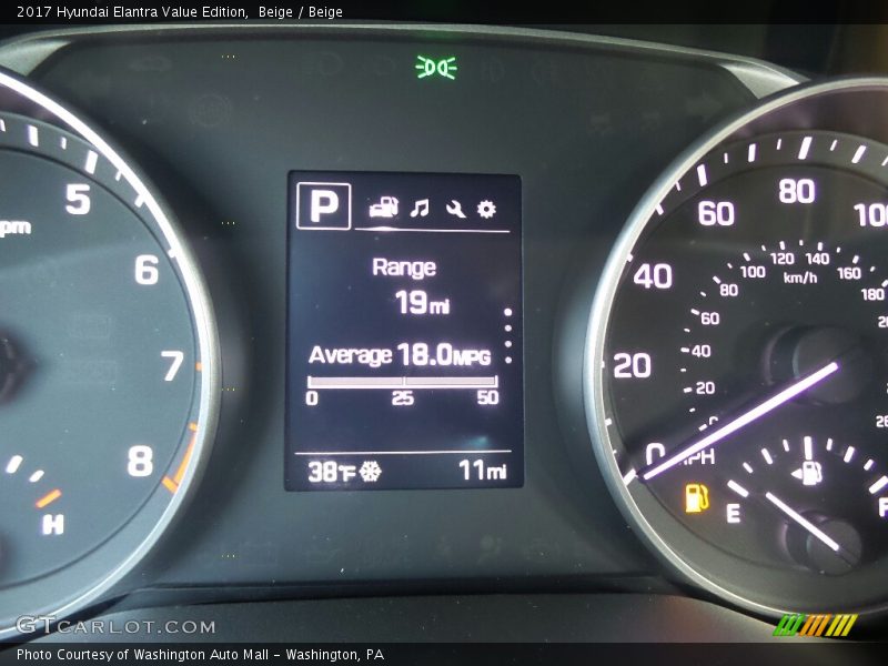 Beige / Beige 2017 Hyundai Elantra Value Edition