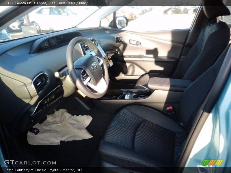 Sea Glass Pearl / Black 2017 Toyota Prius Three
