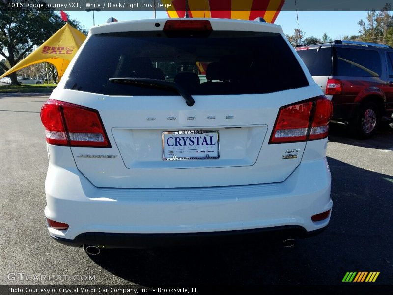 White / Black/Light Frost Beige 2016 Dodge Journey SXT