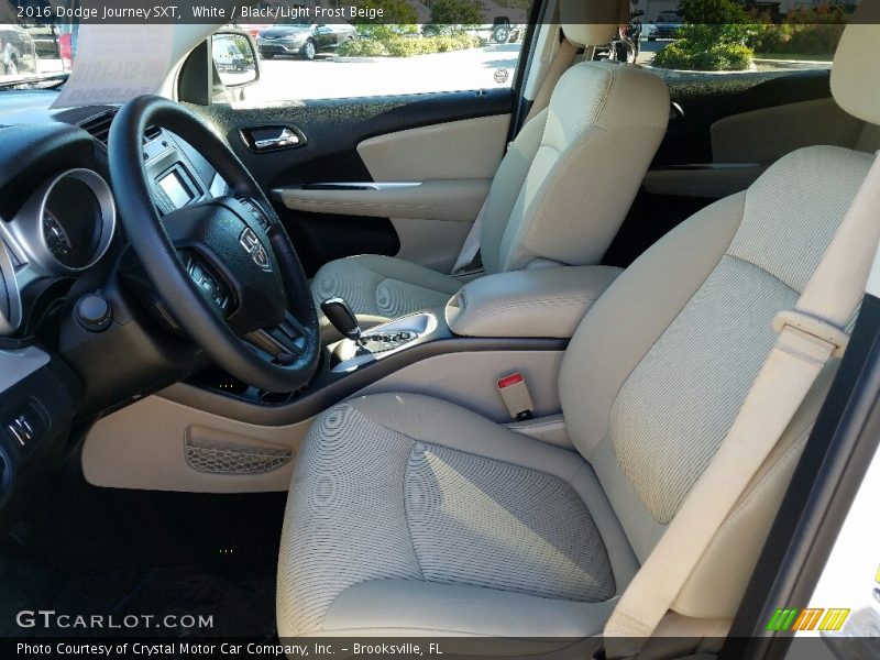 White / Black/Light Frost Beige 2016 Dodge Journey SXT