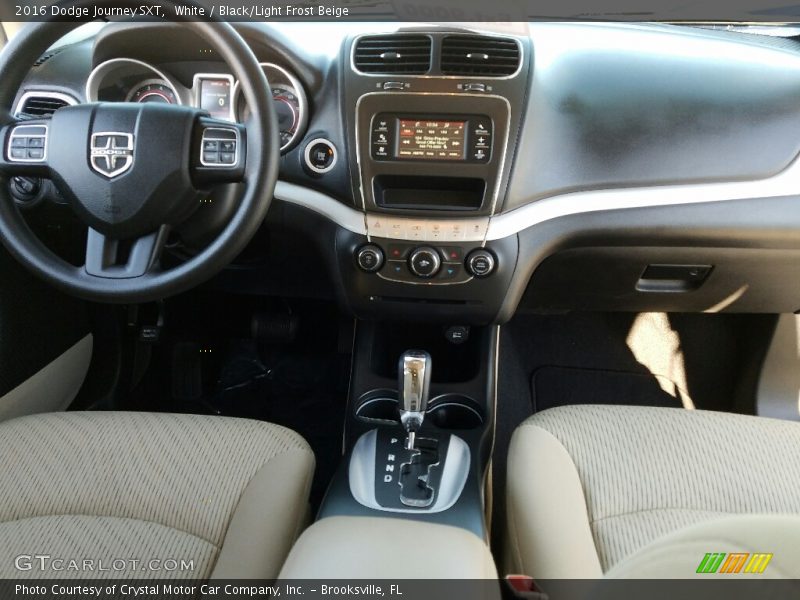 White / Black/Light Frost Beige 2016 Dodge Journey SXT