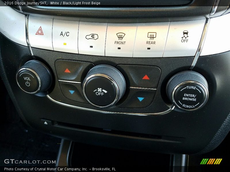 White / Black/Light Frost Beige 2016 Dodge Journey SXT