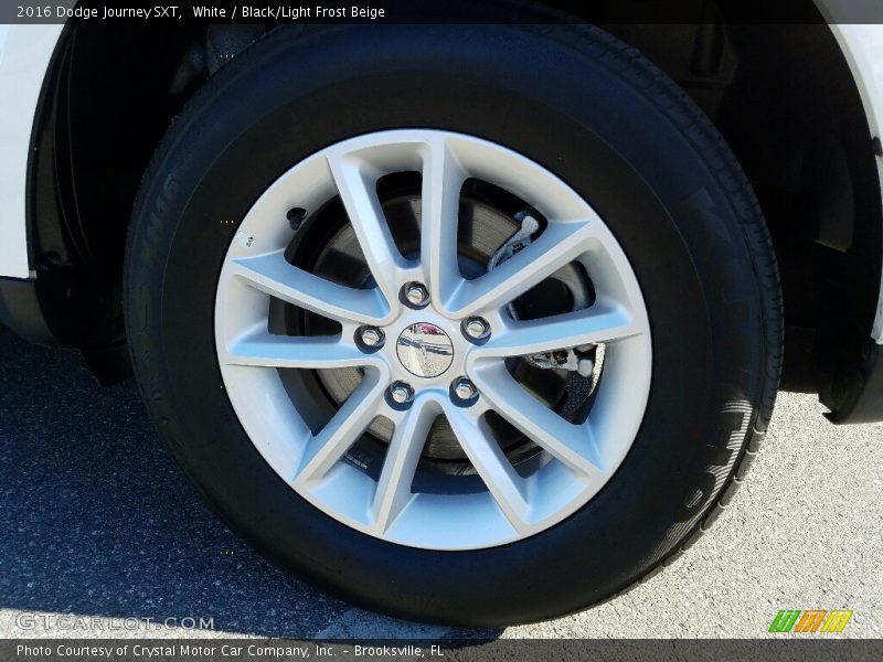White / Black/Light Frost Beige 2016 Dodge Journey SXT