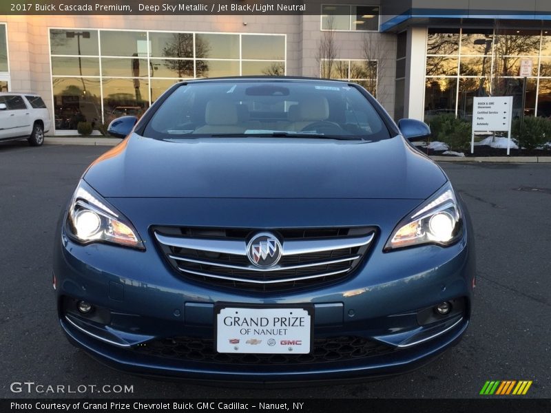 Deep Sky Metallic / Jet Black/Light Neutral 2017 Buick Cascada Premium