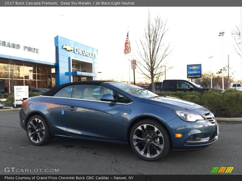 Deep Sky Metallic / Jet Black/Light Neutral 2017 Buick Cascada Premium