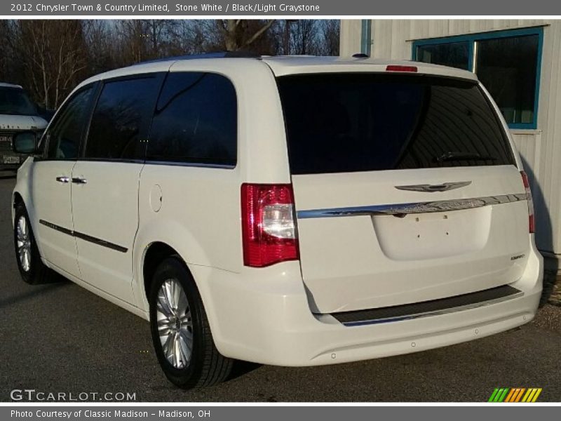Stone White / Black/Light Graystone 2012 Chrysler Town & Country Limited