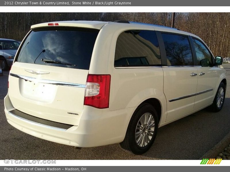 Stone White / Black/Light Graystone 2012 Chrysler Town & Country Limited