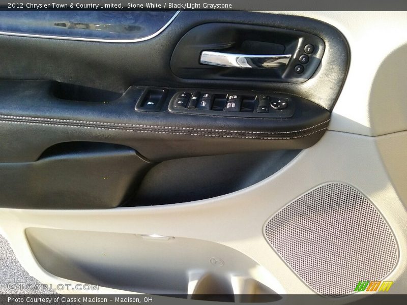 Stone White / Black/Light Graystone 2012 Chrysler Town & Country Limited
