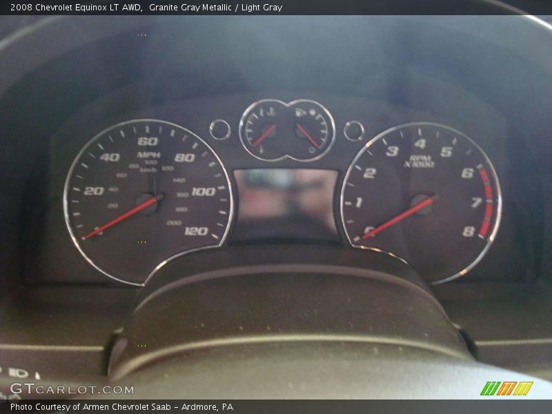 Granite Gray Metallic / Light Gray 2008 Chevrolet Equinox LT AWD