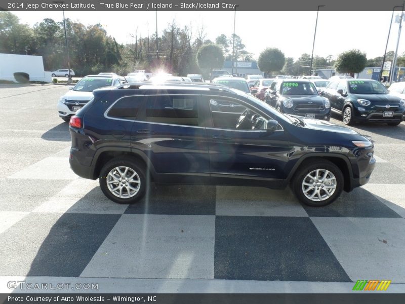True Blue Pearl / Iceland - Black/Iceland Gray 2014 Jeep Cherokee Latitude
