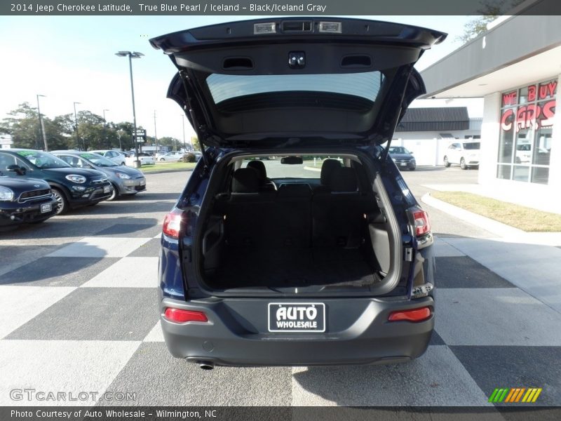 True Blue Pearl / Iceland - Black/Iceland Gray 2014 Jeep Cherokee Latitude