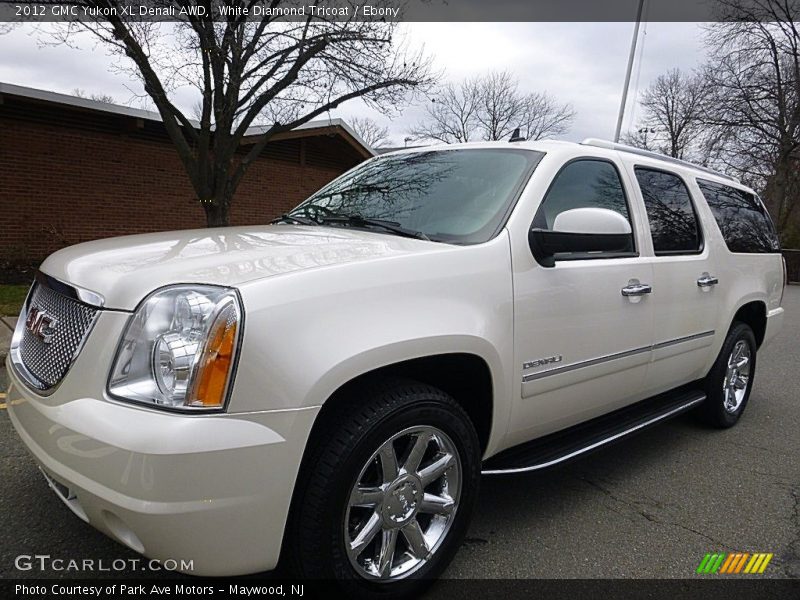 White Diamond Tricoat / Ebony 2012 GMC Yukon XL Denali AWD