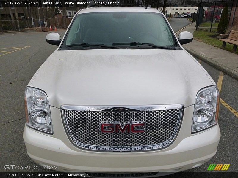 White Diamond Tricoat / Ebony 2012 GMC Yukon XL Denali AWD