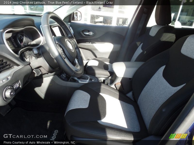 True Blue Pearl / Iceland - Black/Iceland Gray 2014 Jeep Cherokee Latitude