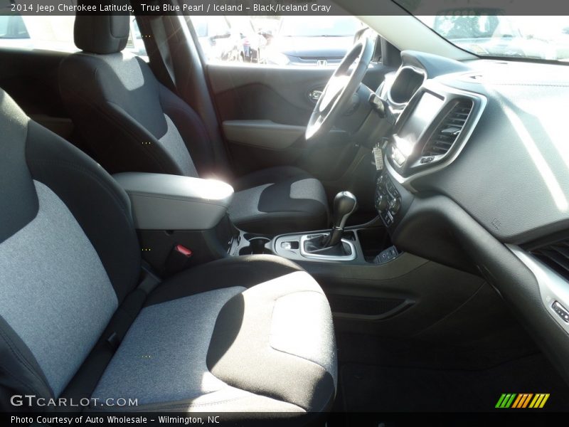 True Blue Pearl / Iceland - Black/Iceland Gray 2014 Jeep Cherokee Latitude
