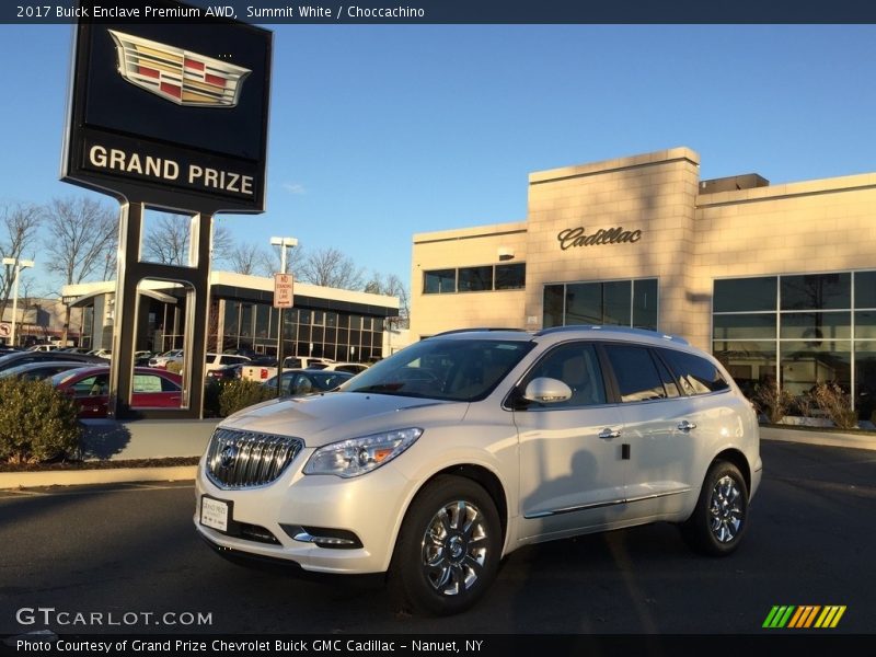 Summit White / Choccachino 2017 Buick Enclave Premium AWD