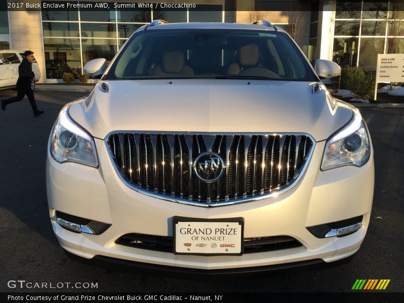 Summit White / Choccachino 2017 Buick Enclave Premium AWD