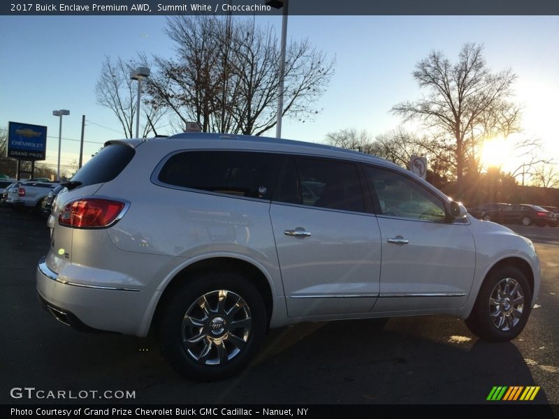Summit White / Choccachino 2017 Buick Enclave Premium AWD