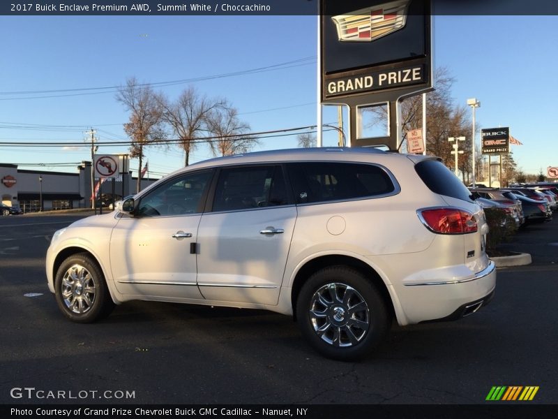 Summit White / Choccachino 2017 Buick Enclave Premium AWD