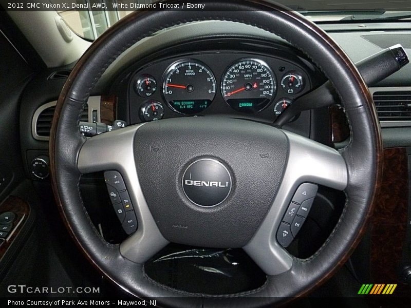 White Diamond Tricoat / Ebony 2012 GMC Yukon XL Denali AWD