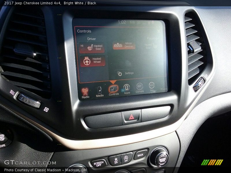 Bright White / Black 2017 Jeep Cherokee Limited 4x4