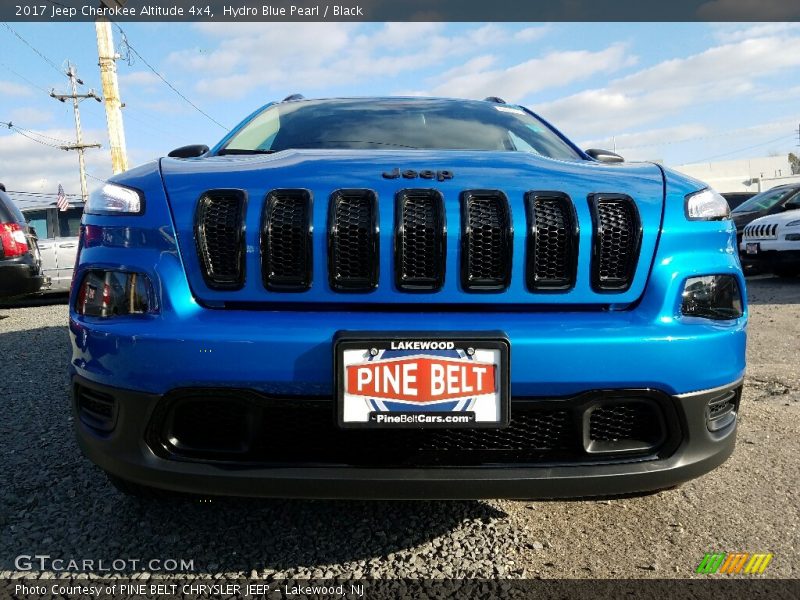Hydro Blue Pearl / Black 2017 Jeep Cherokee Altitude 4x4