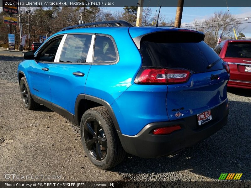 Hydro Blue Pearl / Black 2017 Jeep Cherokee Altitude 4x4