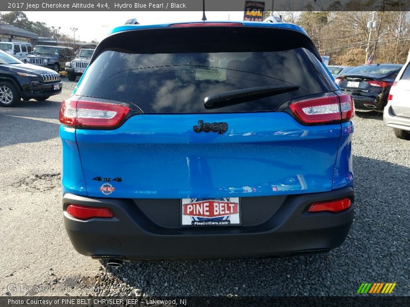 Hydro Blue Pearl / Black 2017 Jeep Cherokee Altitude 4x4
