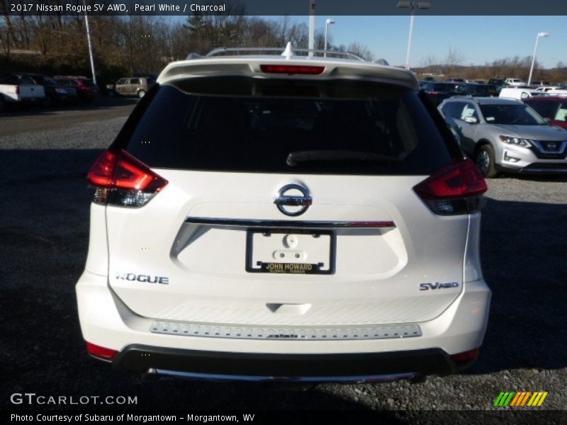 Pearl White / Charcoal 2017 Nissan Rogue SV AWD