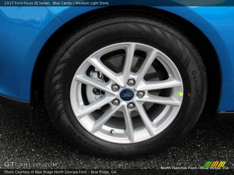 Blue Candy / Medium Light Stone 2017 Ford Focus SE Sedan