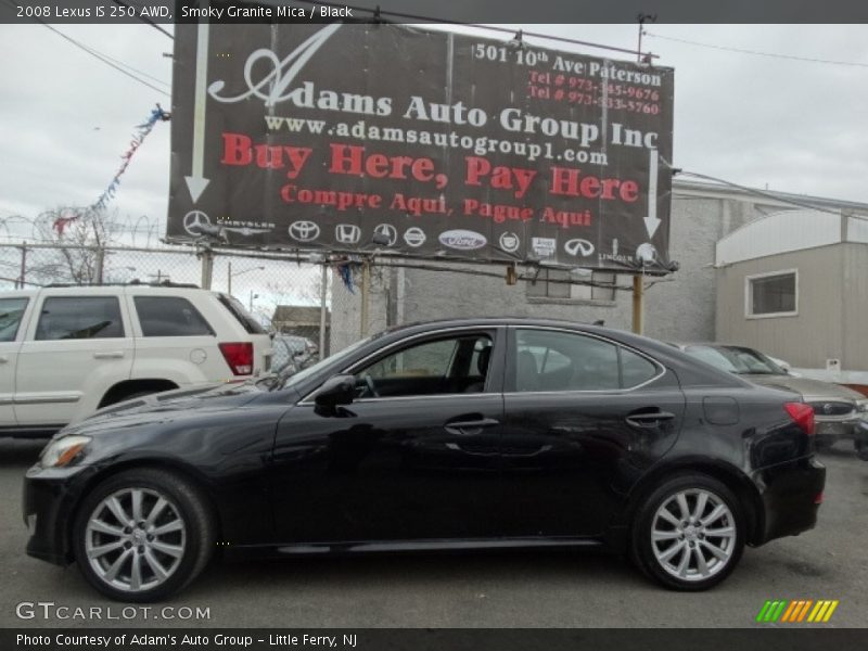 Smoky Granite Mica / Black 2008 Lexus IS 250 AWD