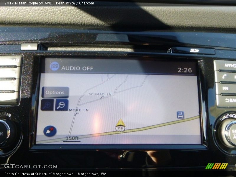 Pearl White / Charcoal 2017 Nissan Rogue SV AWD