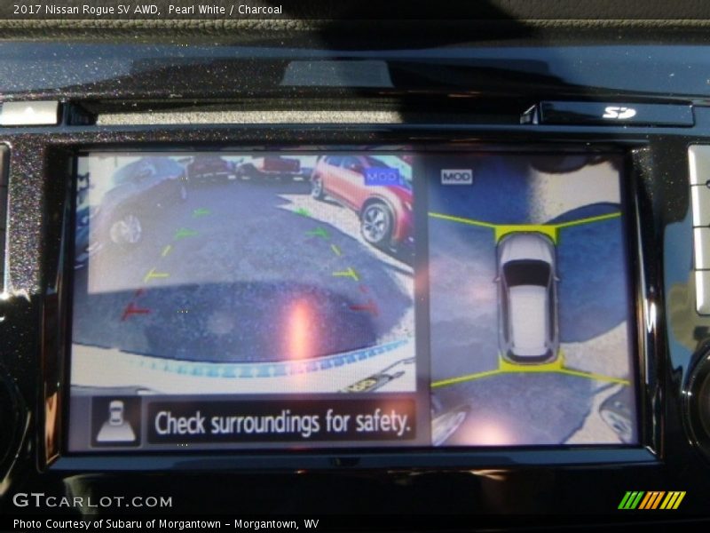 Pearl White / Charcoal 2017 Nissan Rogue SV AWD
