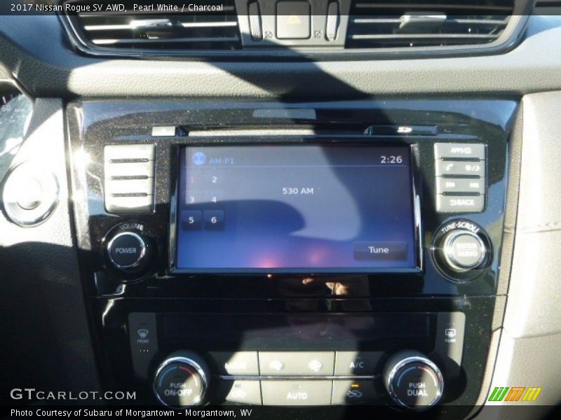 Pearl White / Charcoal 2017 Nissan Rogue SV AWD