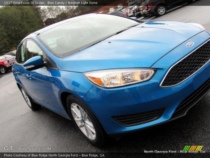 Blue Candy / Medium Light Stone 2017 Ford Focus SE Sedan