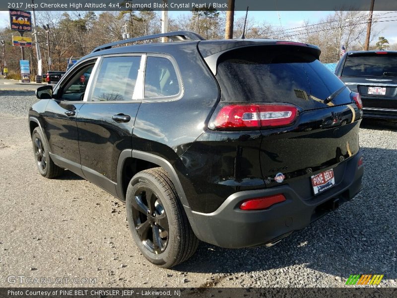 Diamond Black Crystal Pearl / Black 2017 Jeep Cherokee High Altitude 4x4