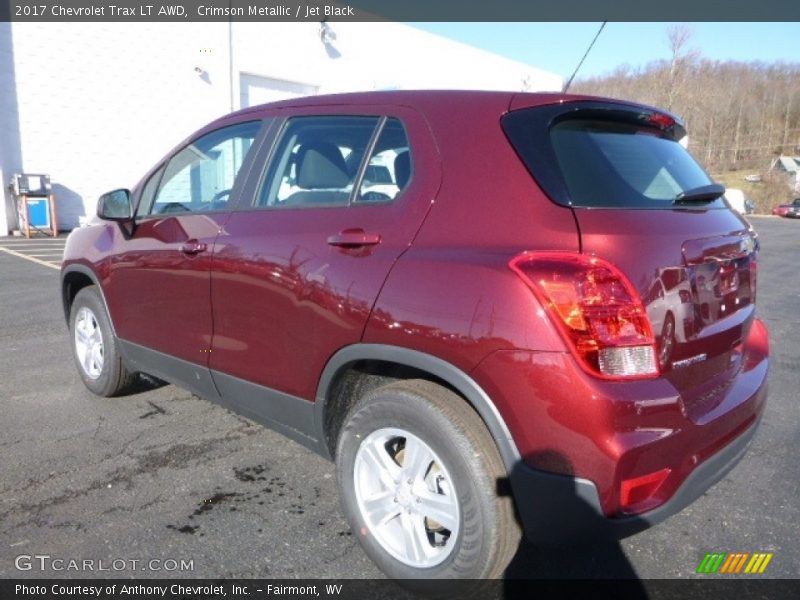 Crimson Metallic / Jet Black 2017 Chevrolet Trax LT AWD