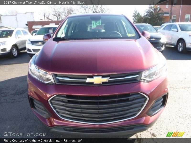 Crimson Metallic / Jet Black 2017 Chevrolet Trax LT AWD