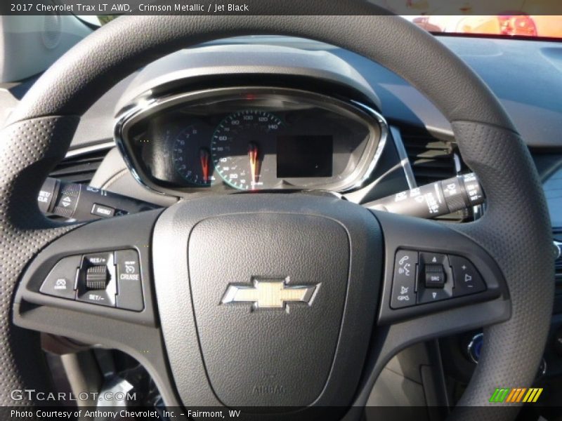 Crimson Metallic / Jet Black 2017 Chevrolet Trax LT AWD