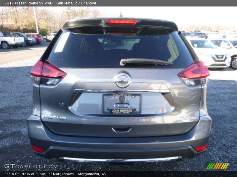 Gun Metallic / Charcoal 2017 Nissan Rogue SV AWD