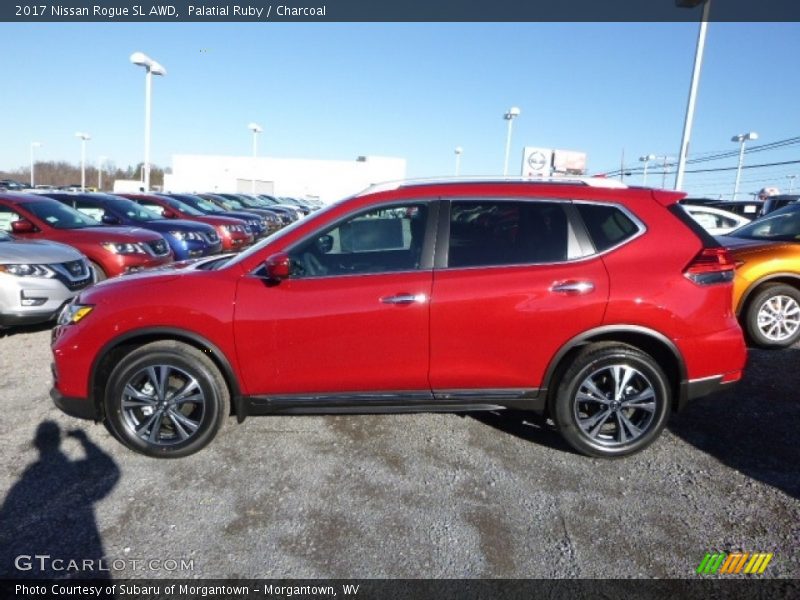 Palatial Ruby / Charcoal 2017 Nissan Rogue SL AWD